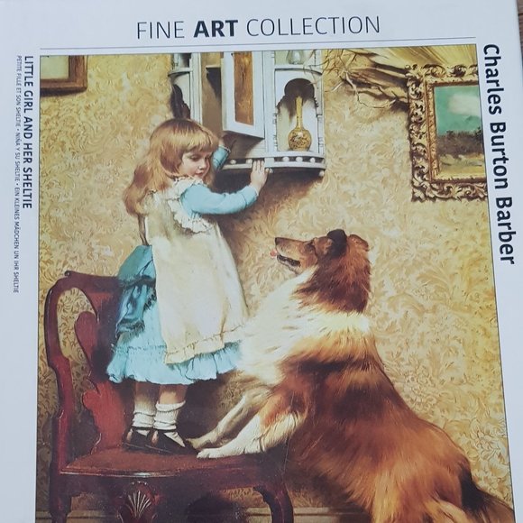 Eurographics 1000 pc puzzle Little Girl and her Sheltie - Picture 1 of 1